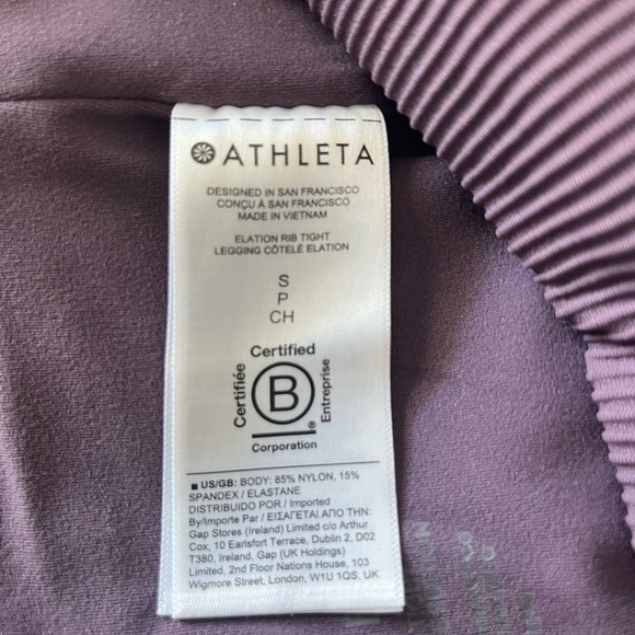 ATHLETA Nightfall Purple Elation Rib Tight - Picture 2 of 3